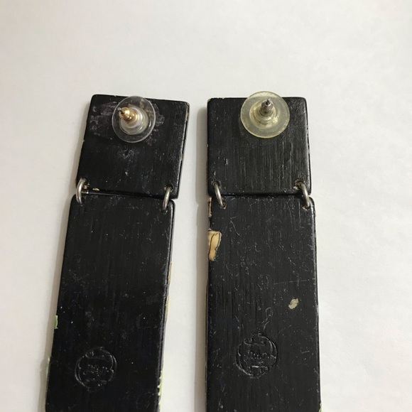 Vintage DFTD decoupage cowboy earrings- Designs from the Deep - Picture 3 of 4